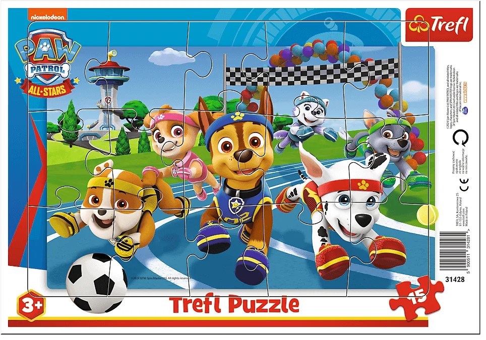 Puzzle în ramă Trefl din 15 piese - Câini cu îndatoriri