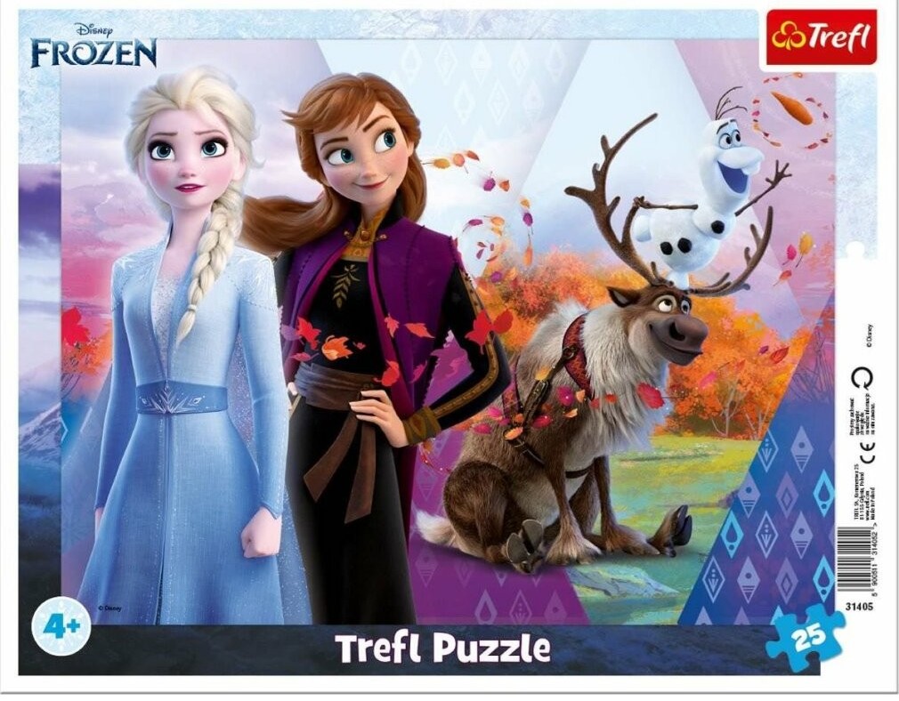 Puzzle în ramă Trefl din 25 piese - Regatul de Gheață 2