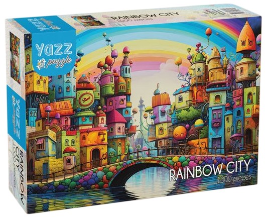 Puzzle Yazz Puzzle din 1000 piese - Oraș sub curcubeu
