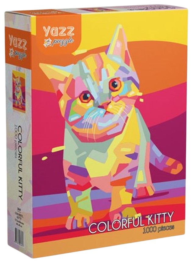 Puzzle Yazz Puzzle din 1000 piese - Pisicuță colorată