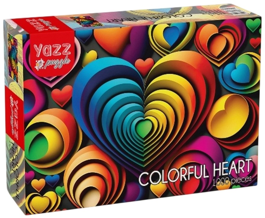 Puzzle Yazz Puzzle din 1000 piese - Inimă colorată