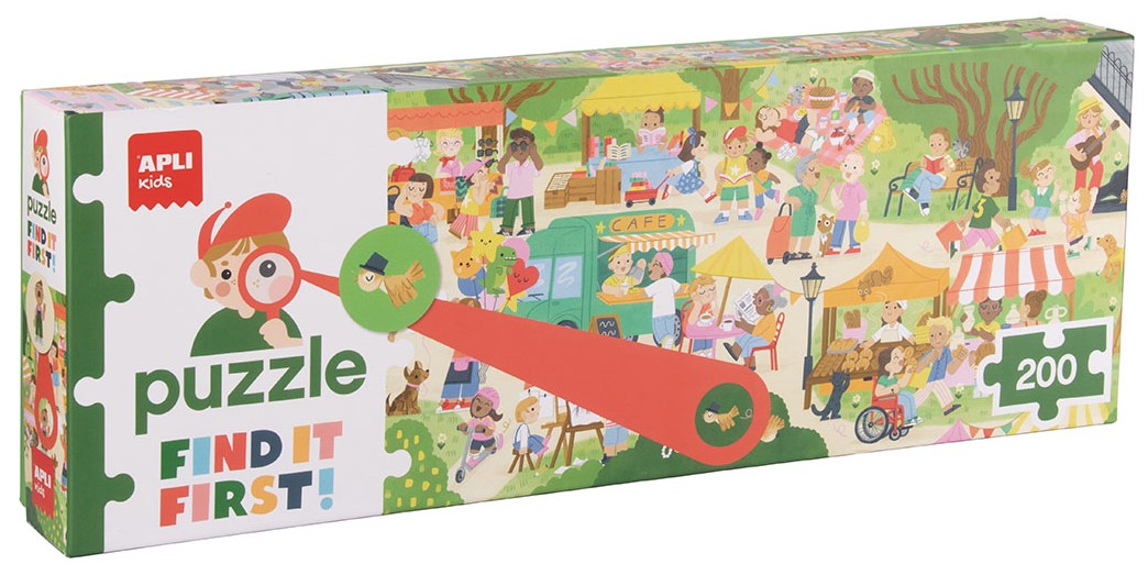 Puzzle de observare Apli Kids din 200 piese - La piață