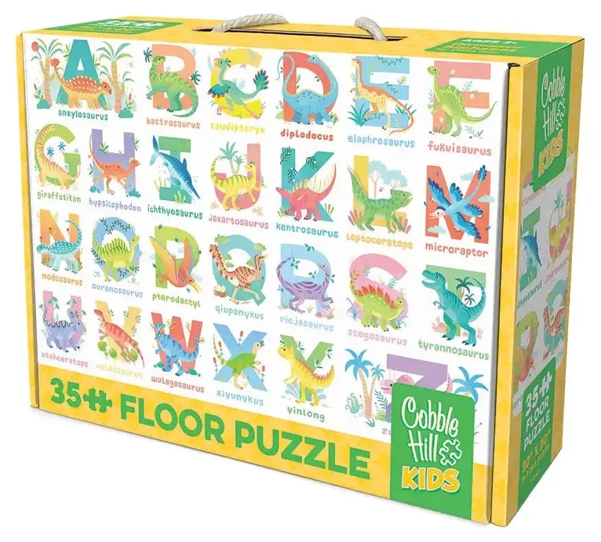 Puzzle Cobble Hill din 35 piese - Alfabetul dinozaurilor
