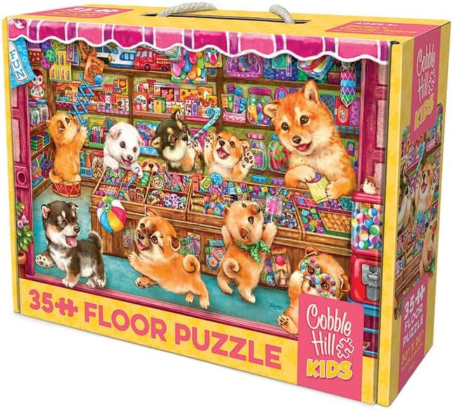 Puzzle Cobble Hill din 35 de piese - Căței printre delicii dulci