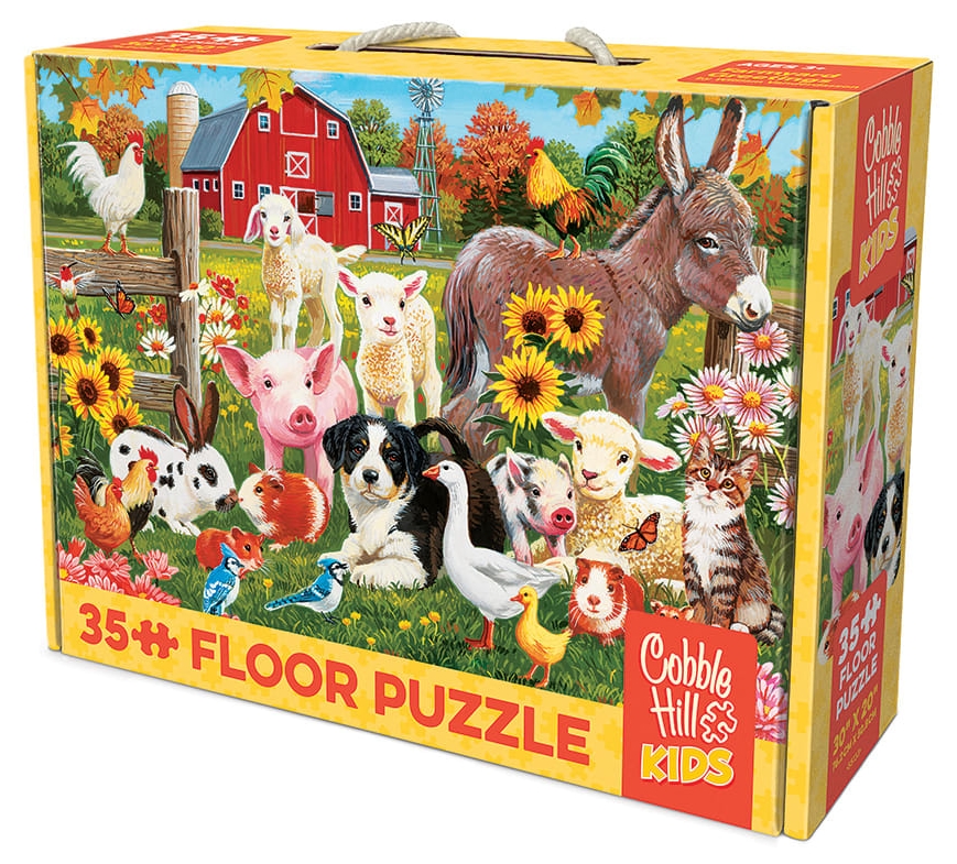 Puzzle Cobble Hill din 35 de piese - Salutări de la fermă