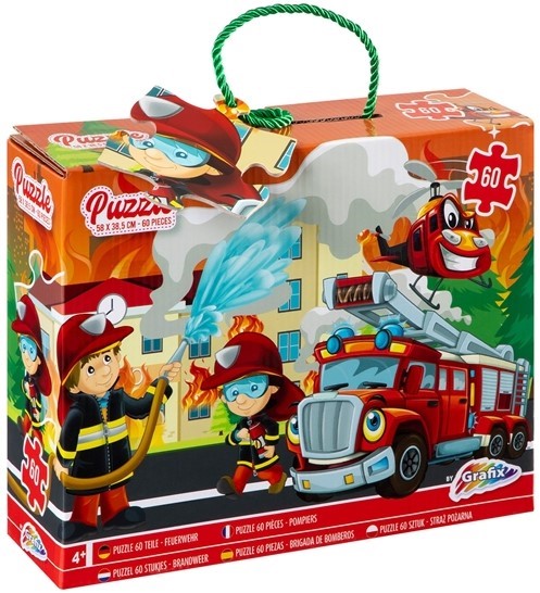 Puzzle pentru podea Grafix 60 de piese - Stația de pompieri