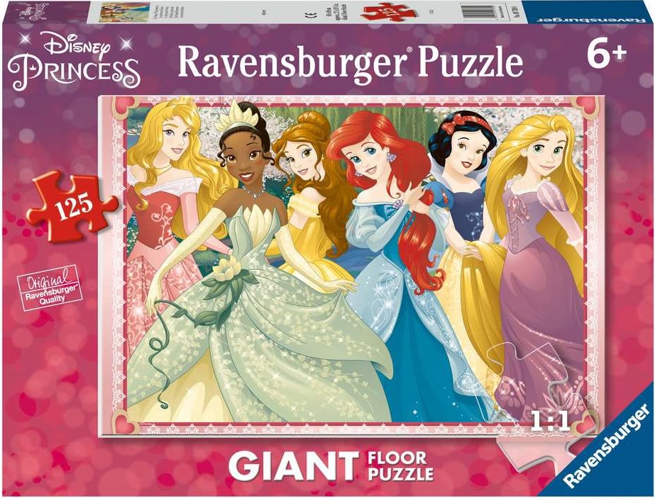 Puzzle pentru podea Ravensburger din 125 de piese - Disney Princesses