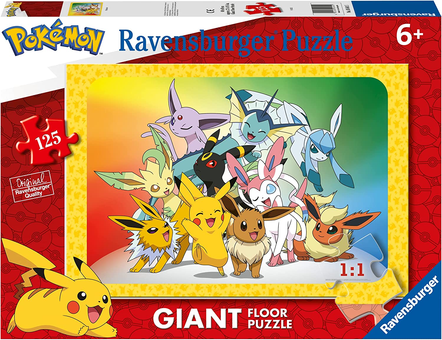 Puzzle pentru podea Ravensburger din 125 de piese - Pokemon
