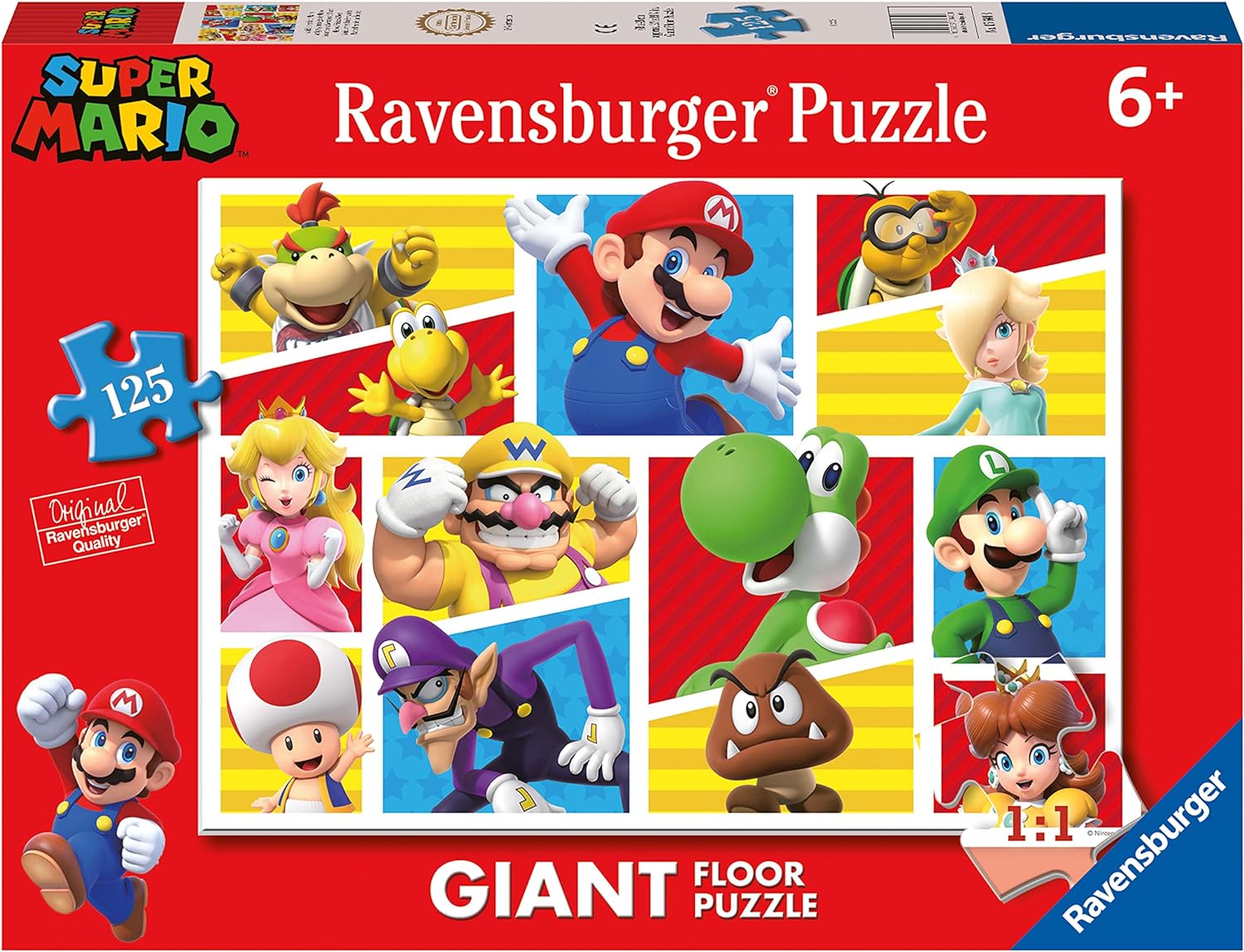Puzzle de podea Ravensburger din 125 piese - Super Mario