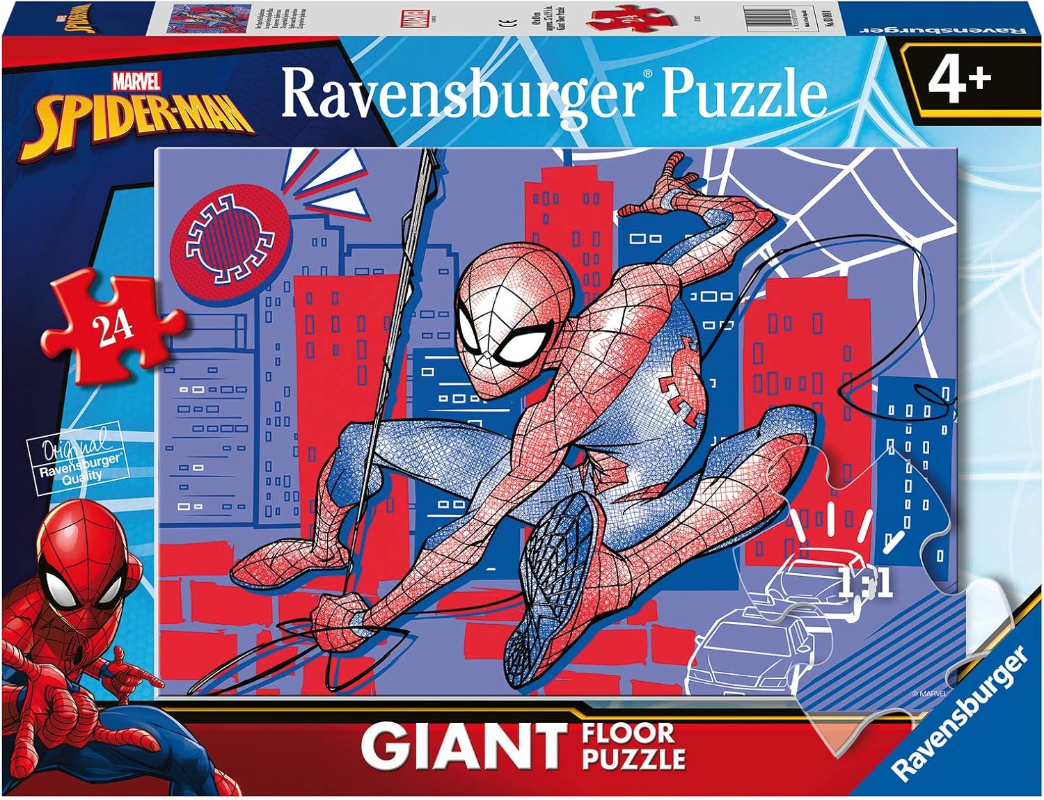 Puzzle de podea Ravensburger din  24 piese - Spiderman