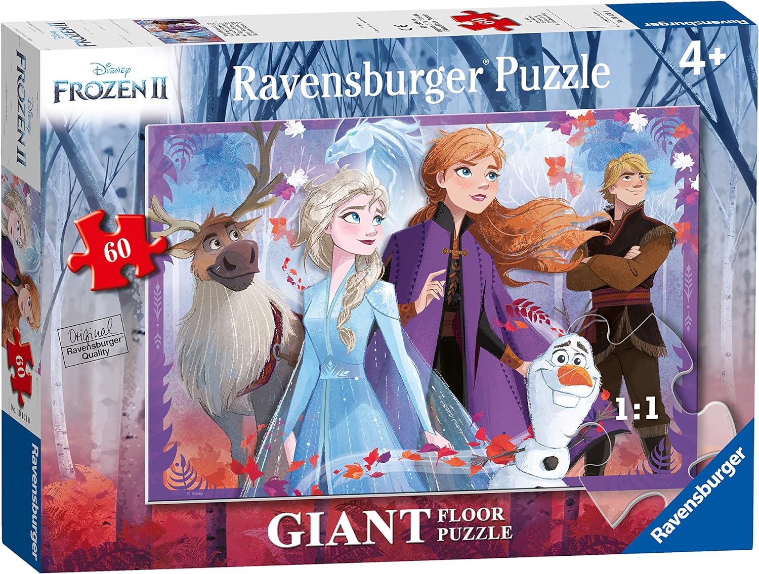 Puzzle de podea Ravensburger din 60 de părți - Frozen 2: Prin pădurea magică