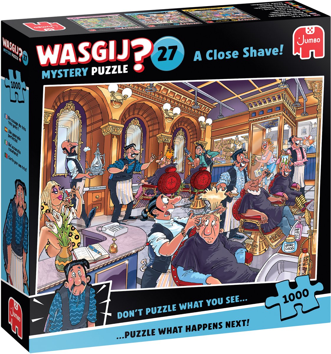 Puzzle-ghicitoare Jumbo din 1000 piese - Frizerie