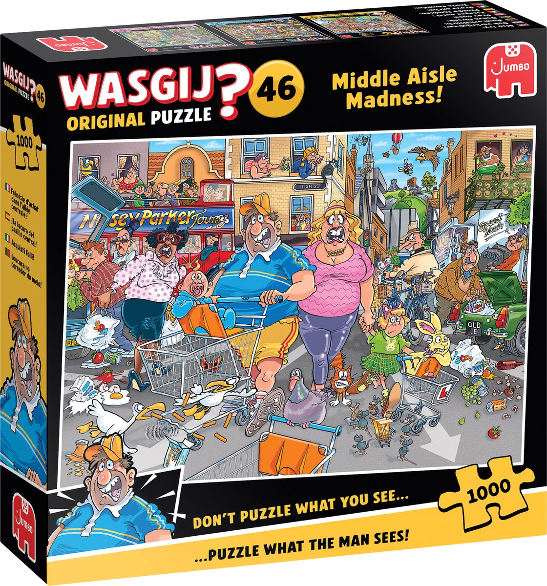 Puzzle-ghicitoare Jumbo din 1000 piese - Haos pe stradă