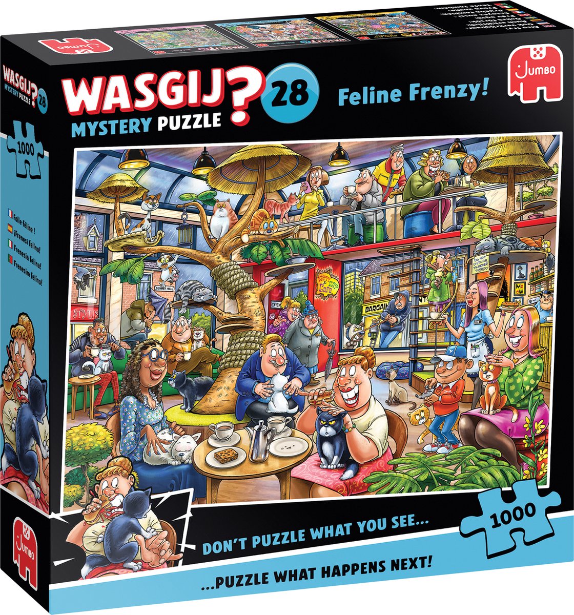 Puzzle-ghicitoare Jumbo din 1000 piese - Nebunia pisicilor