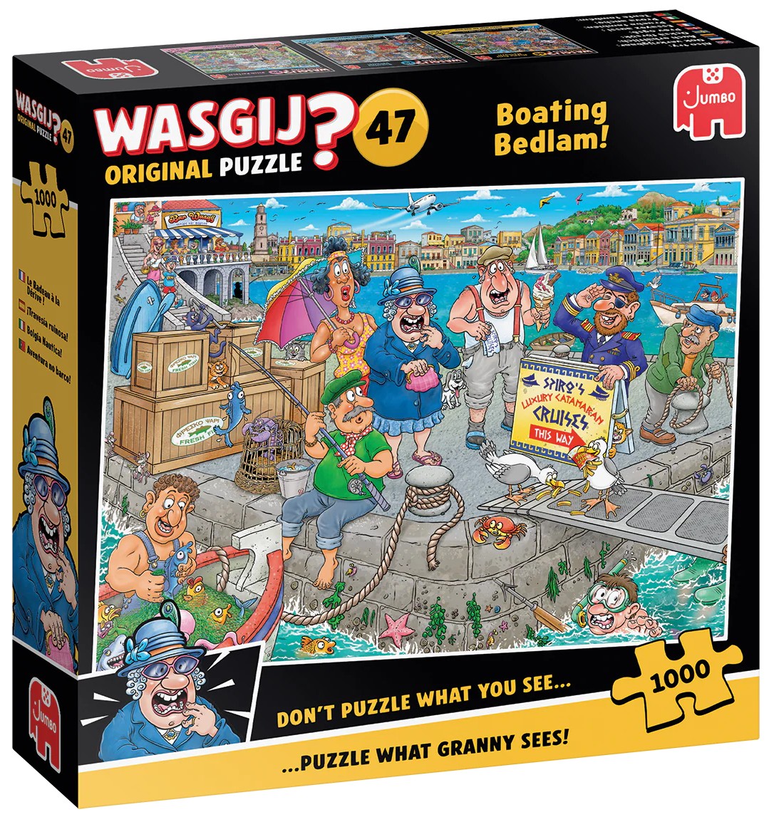 Puzzle-joc de 1000 piese Jumbo - Agitație cu bărci