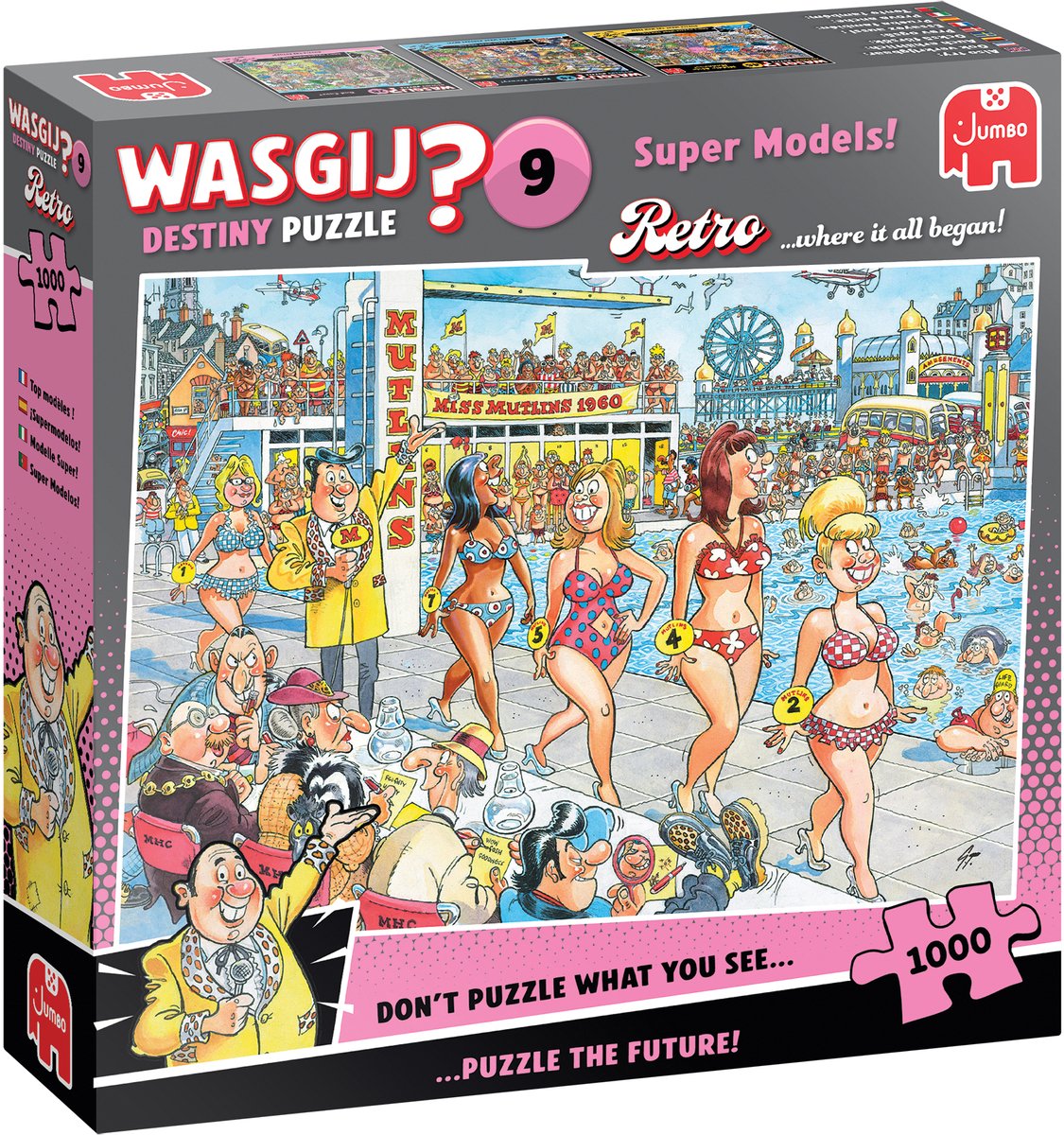 Puzzle-ghicitoare Jumbo din 1000 piese - Supermodele