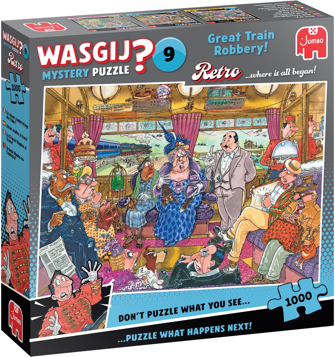 Puzzle-ghicitoare Jumbo din 1000 piese - Marele jaf al trenului