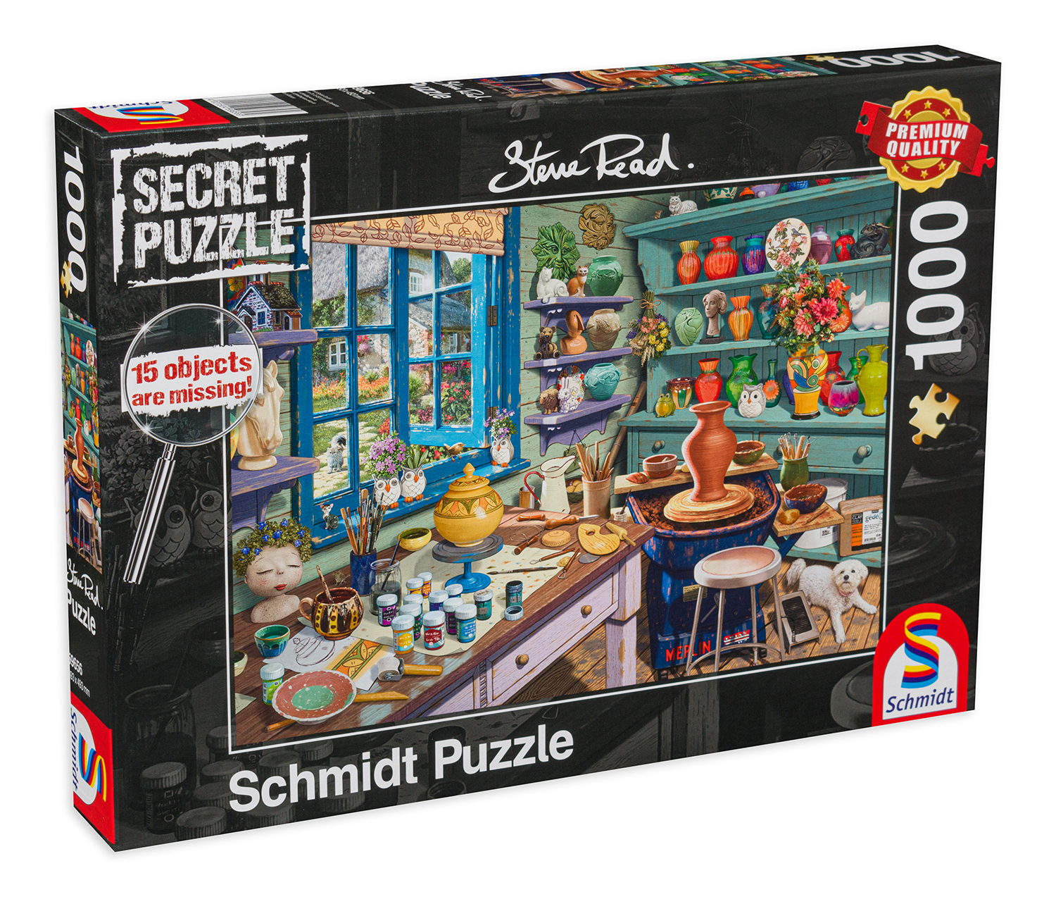 Puzzle-ghicitoare Schmidt din 1000 de piese - Atelierul artistului, Steve Reid