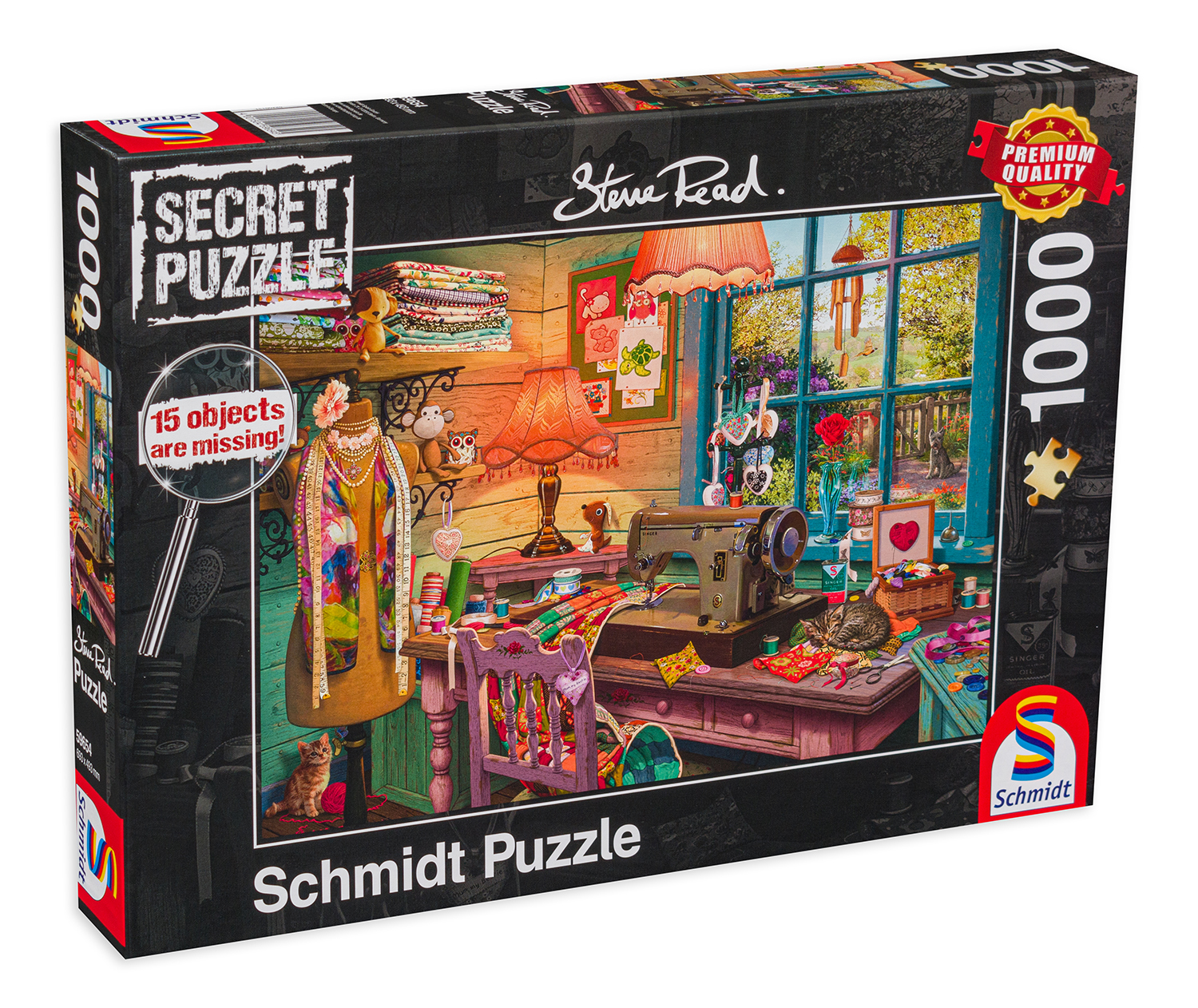 Puzzle-ghicitoare Schmidt din 1000 de piese - Atelierul de croitorie, Steve Reid