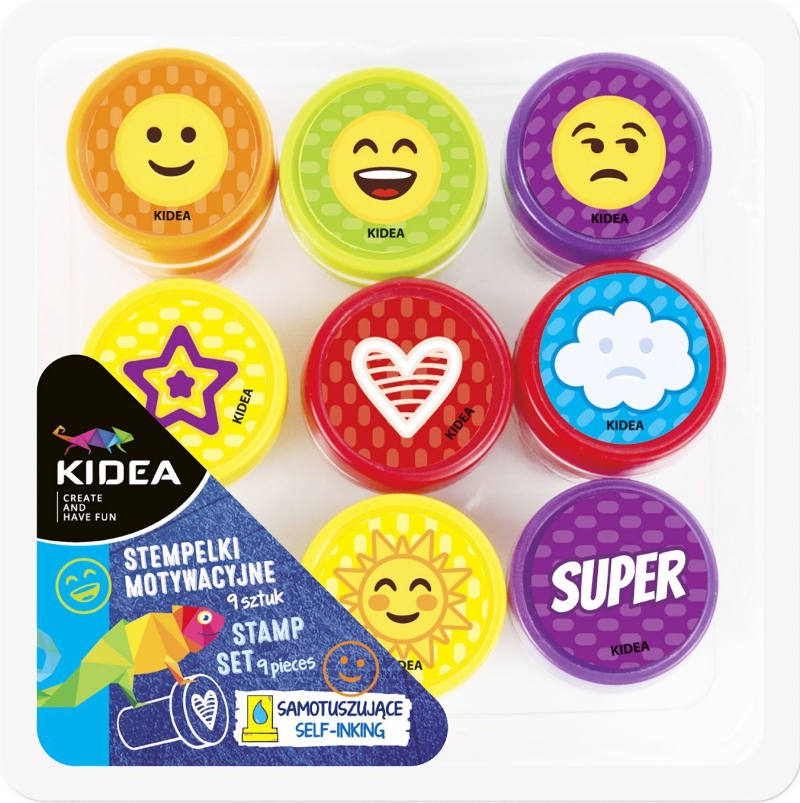 Ștampile Kidea - Emoticoane, 9 bucăți