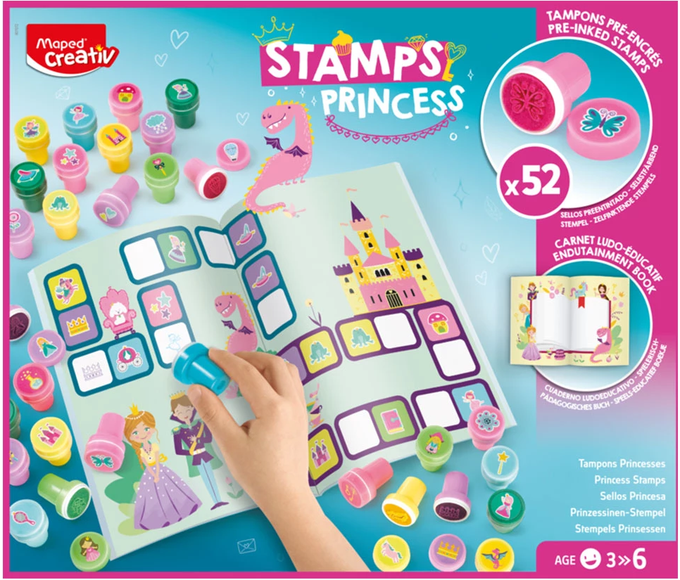 Ștampile Maped Creativ - Princess, 52 buc