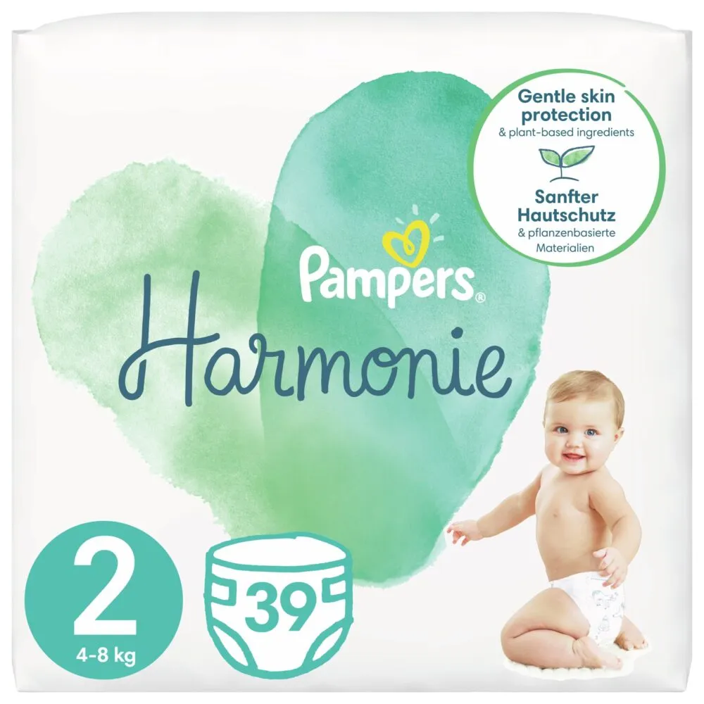 Scutece bebelusi Pampers - Pure 2, 39 buc.