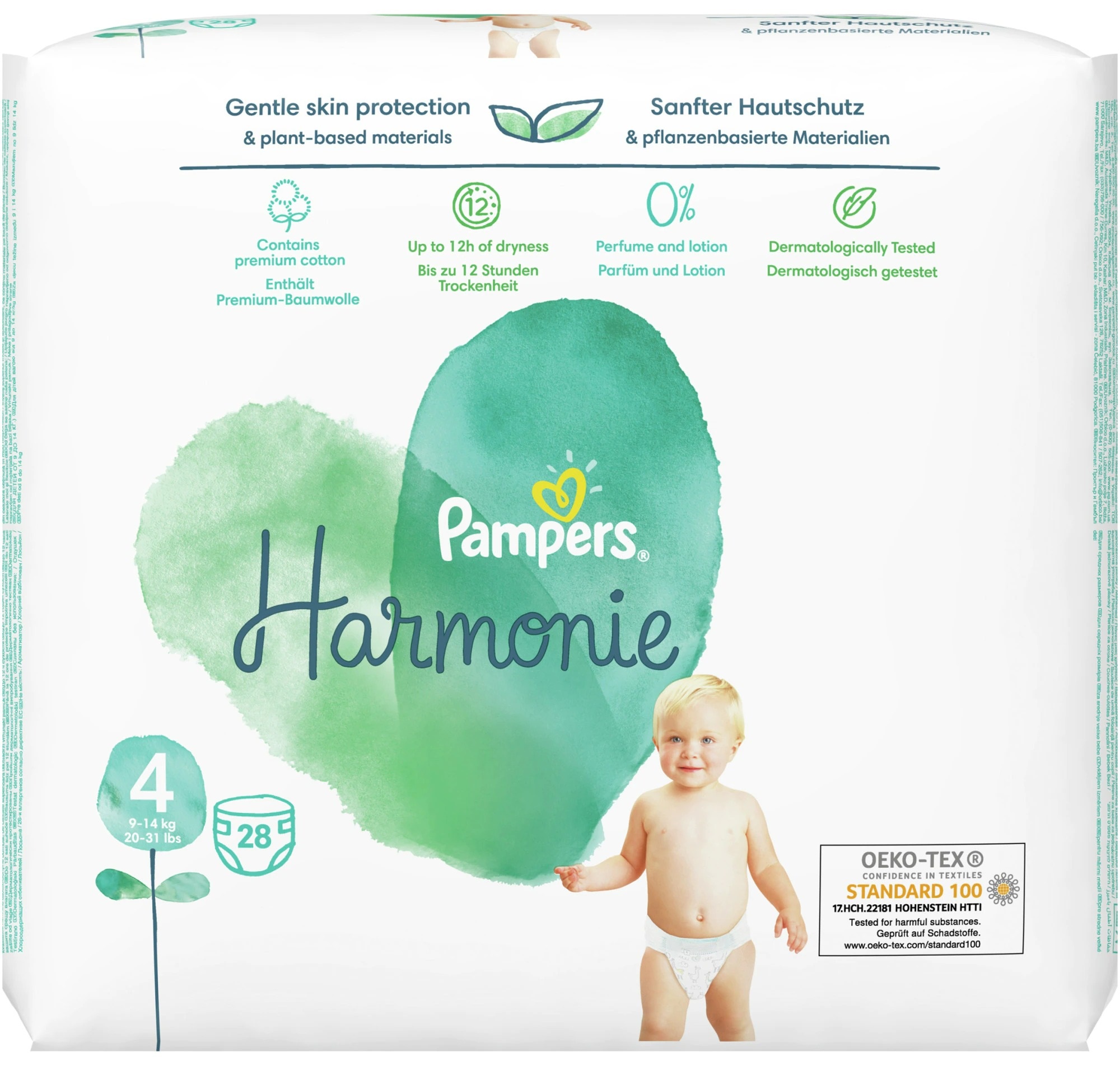 Scutece Pampers - Harmonie 4, 28 buc.