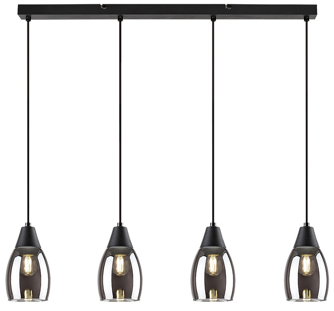 Pendel Rabalux - Ilmari 72184, IP20, 230V, E27, 4 x 15W, negru