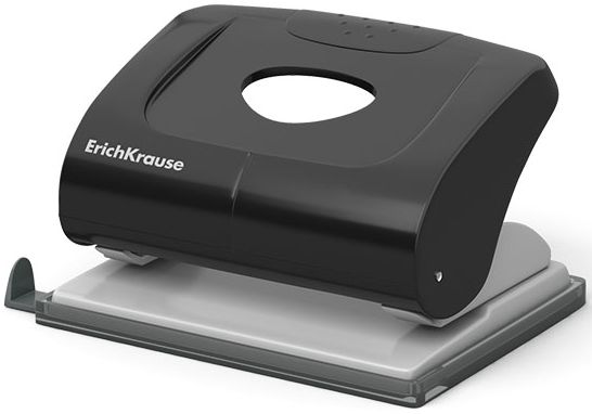 Perforator Erich Krause Elegance - până la 20 foi, negru