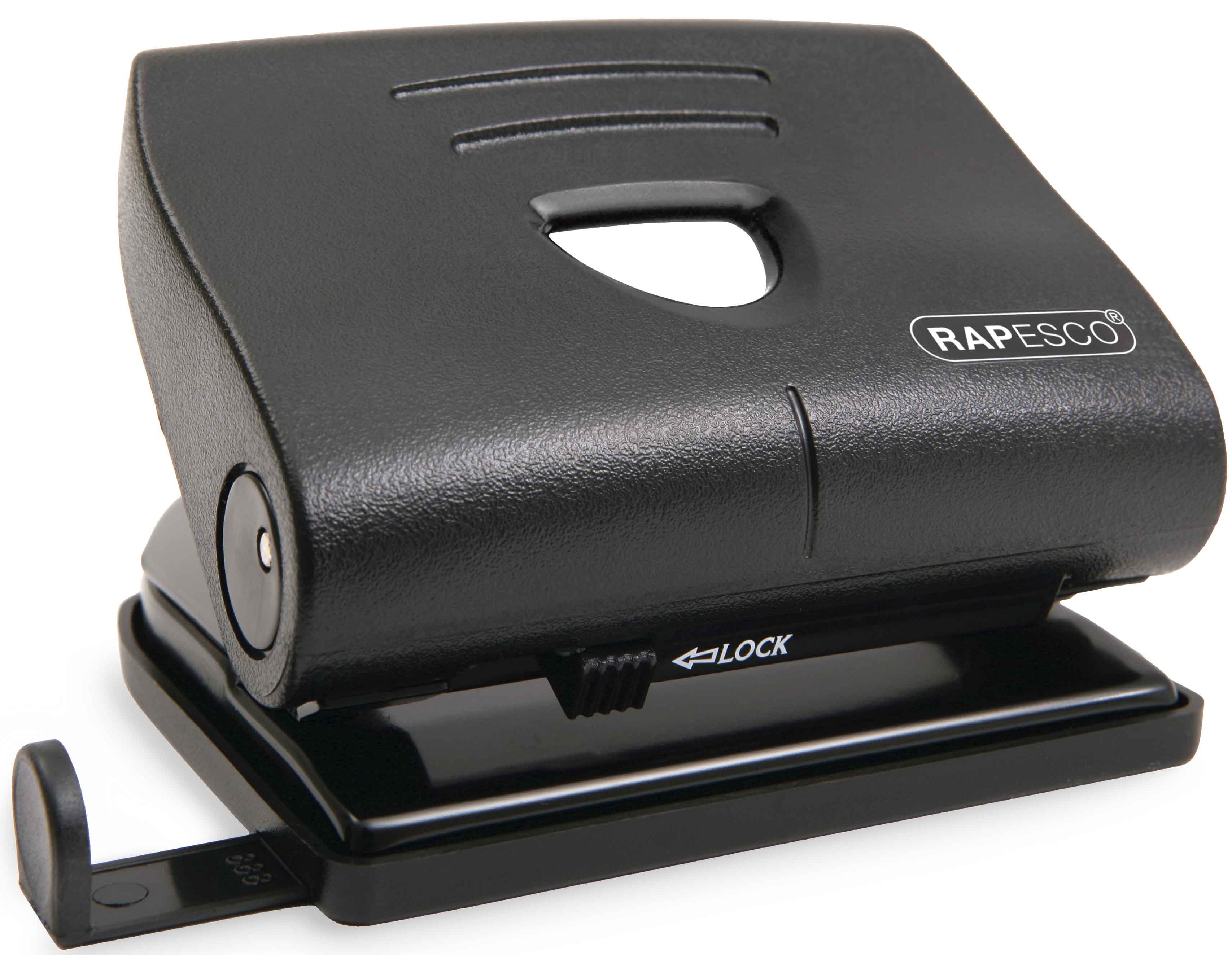 Perforator Rapesco - 820-P, pentru 22 file, negru