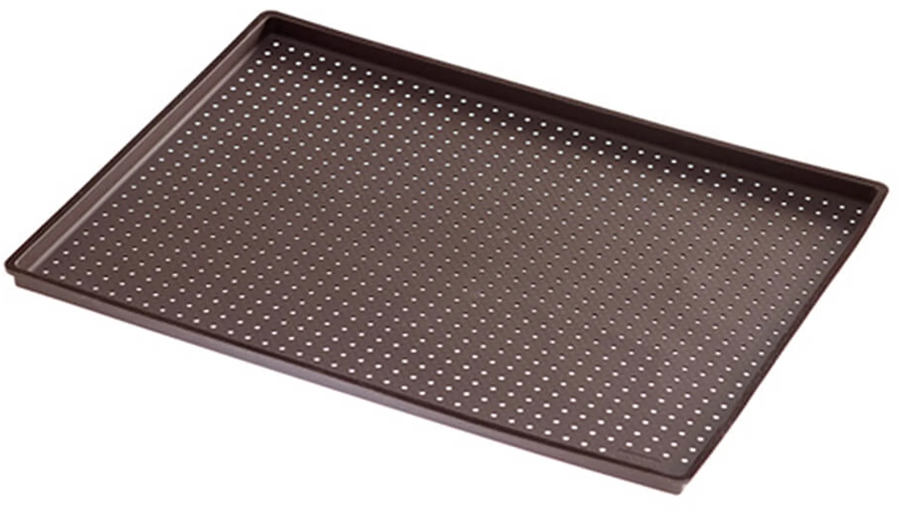 Tavă perforată pentru pizza crocantă Lekue - 40 x 30 cm, neagră