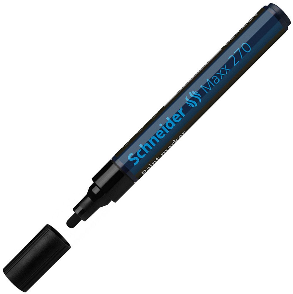Marker de acoperire rotund Schneider Maxx 270 - Culoare neagra, 3 mm
