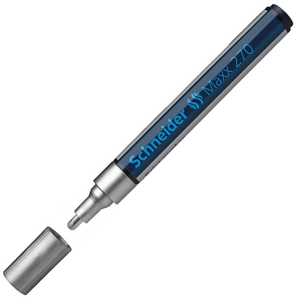 Marker de acoperire rotund Schneider Maxx 270 - Culoare argintie, 3 mm