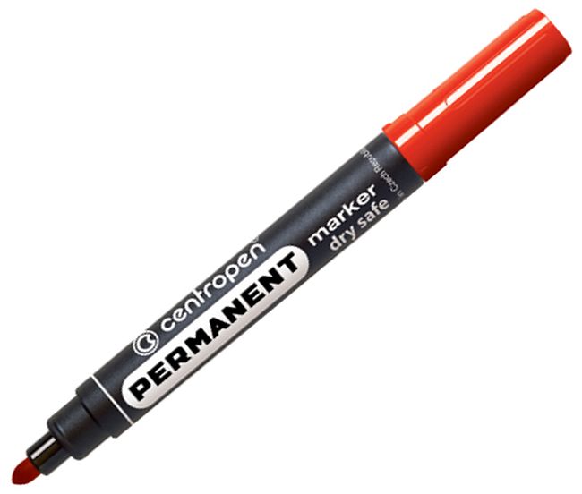 Marker permanent Centropen - 2.5 mm, roşu