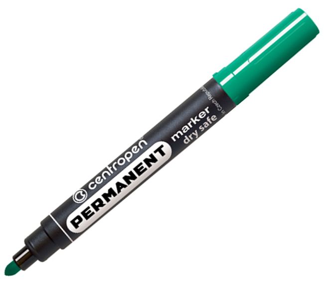 Marker permanent Centropen - 2.5 mm, verde