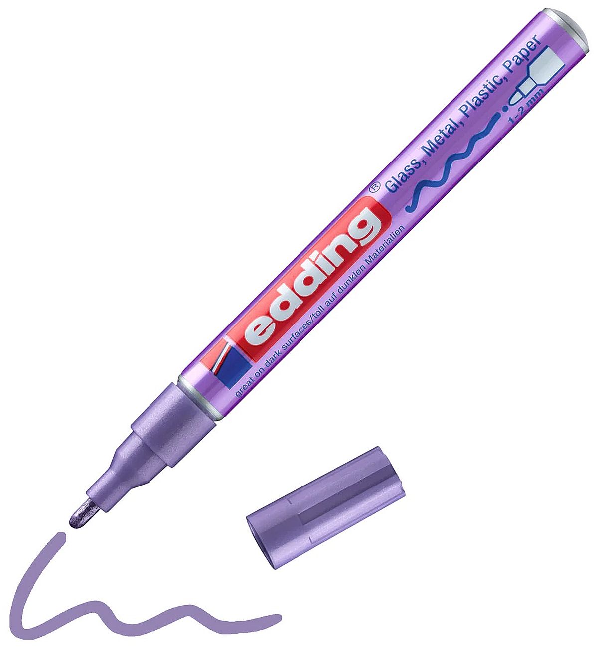 Marker permanent Edding 751 - Mov metalic
