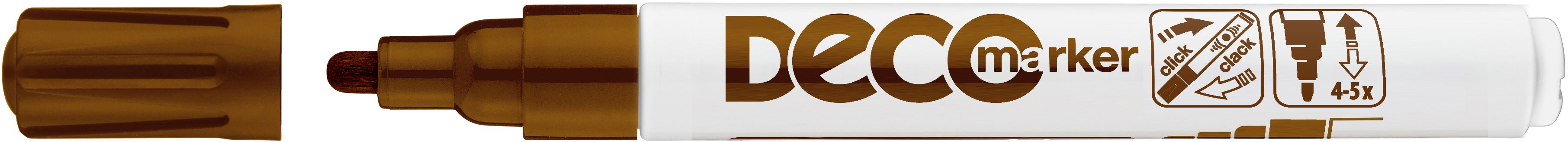 Marker permanent Ico Deco - varf rotund, maro