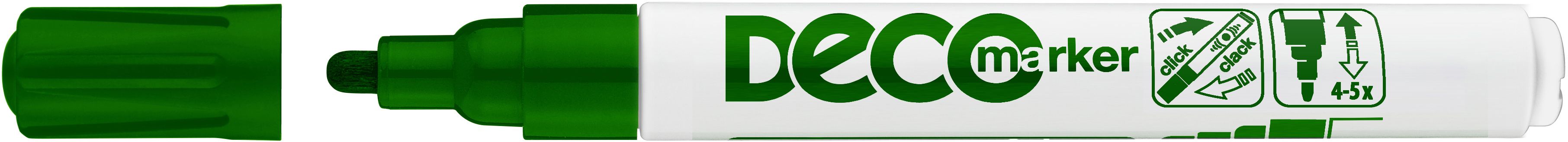 Marker permanent Ico Deco - varf rotund, verde