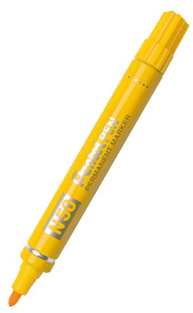 Marker permanent Pentel N50 - 2.0 mm, galben
