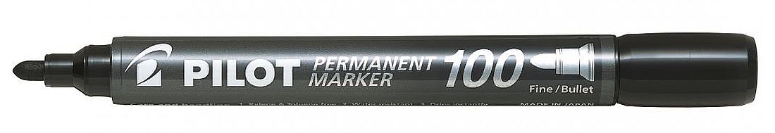Marker permanent Pilot 100 - Negru