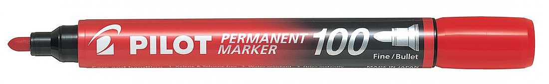 Marker permanent Pilot 100 - Rosu