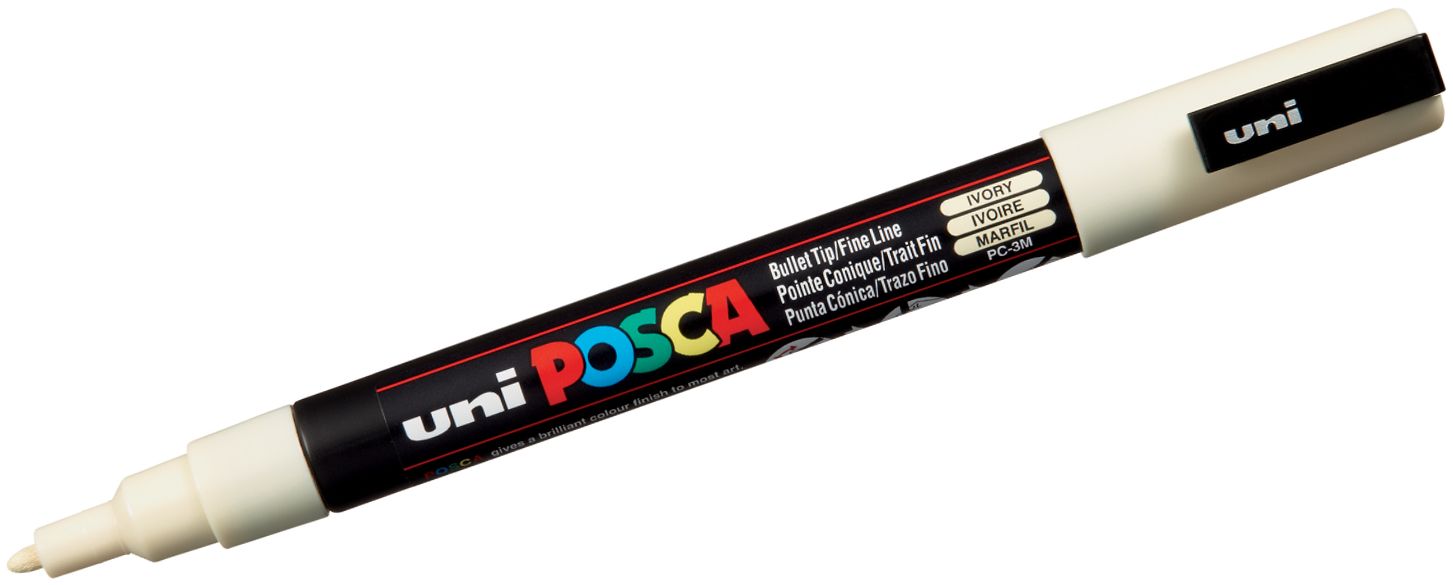 Marker permanent cu varf rotund Uni Posca - PC-3M, 1.5 mm, fildes