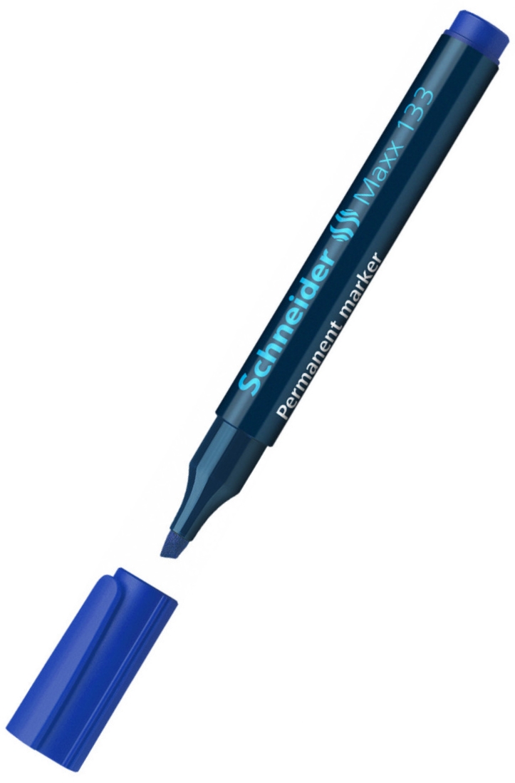 Marker permanent Schneider Maxx 133 - Vârf teşit, albastru