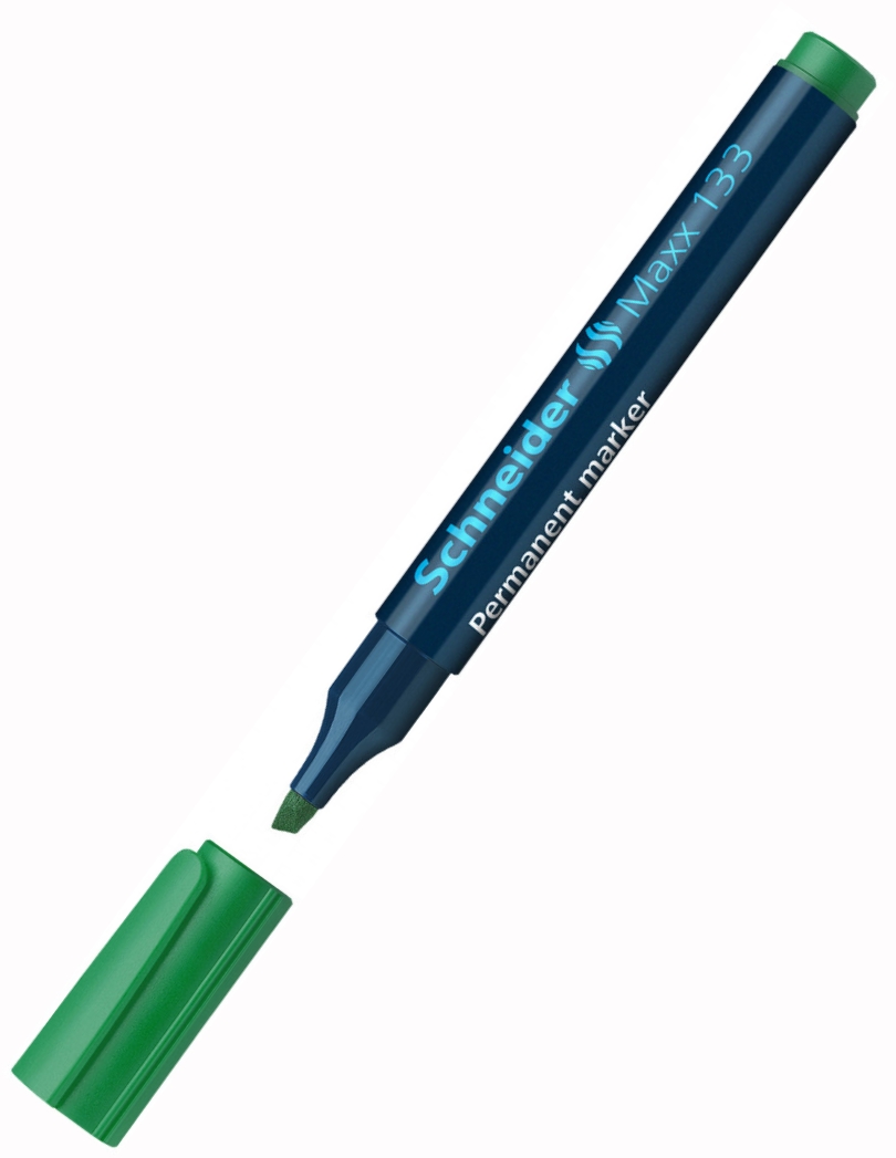 Marker permanent Schneider Maxx 133 - Vârf teșit, verde