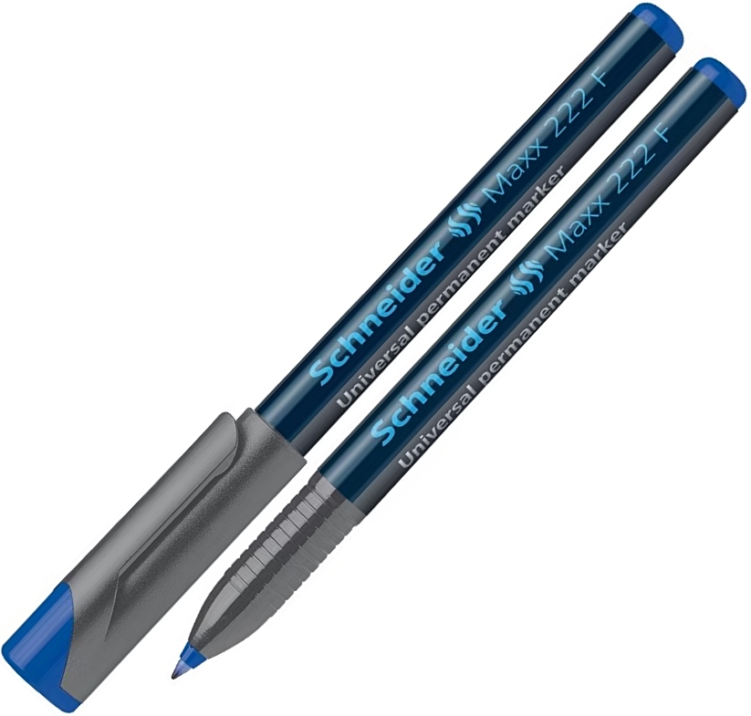 Marker permanent Schneider Maxx 222 F - 0,7 mm, albastru