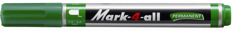 Marker permanent Stabilo Мark 4 all - vârf rotund,  verde