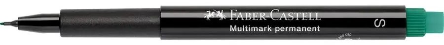Liner permanent Faber-Castell Multimark - S, 0.4 mm, verde