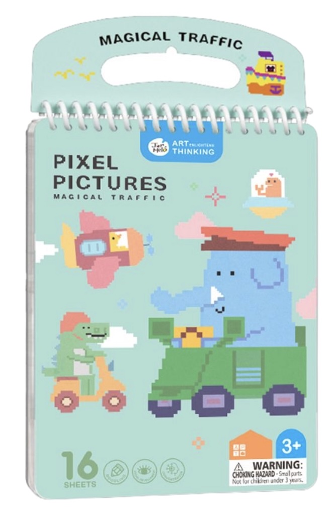 Carte de colorat pixel art Jarmelo - Vehicule