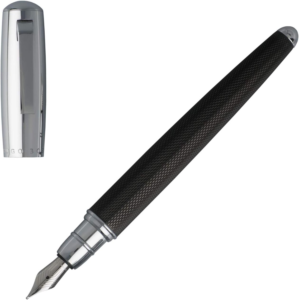 Stilou Hugo Boss Pure - argintiu-negru