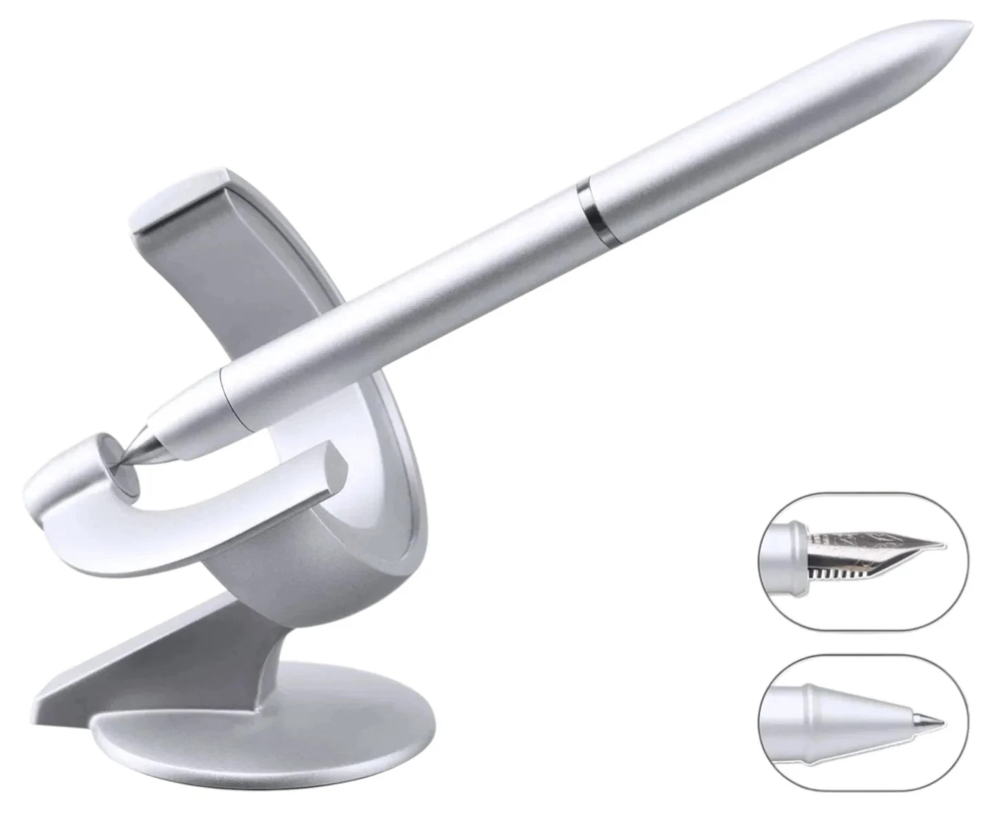 Stilou și roller Novium Hoverpen Future - 2-in-1, Frost Silver